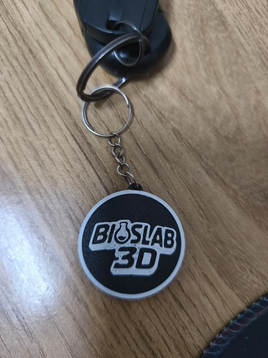 Chaveiro NFC personalizado com a marca BIOSLAB3D
